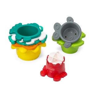 Set de joaca pentru baie Infantino 315130-00 cu Orca si 8 cupa colorate - Img 4