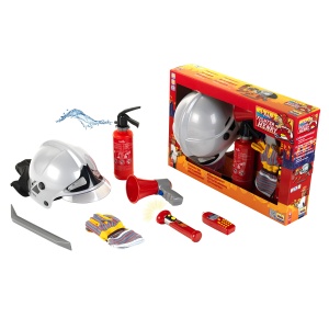 Set de joaca pentru pompieri Theo Klein 8928, 7 piese, cu casca si lanterna - Img 3