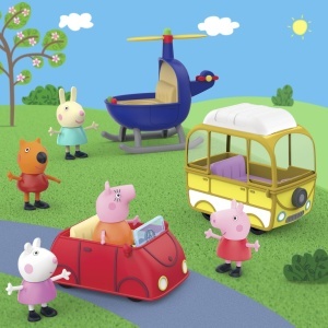Set de Joaca Peppa Pig F94235L1 cu 3 Vehicule si 5 Figurine pentru Copii - Img 7