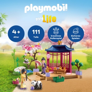 Set de Joaca PLAYMOBIL - Gradina Asiatica cu Pandas, pentru copii de la 4 ani - Img 3