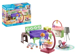 Set de joaca PLAYMOBIL MyLife 71609 - Dormitor cu spatiu pentru bebelusi, 50 piese