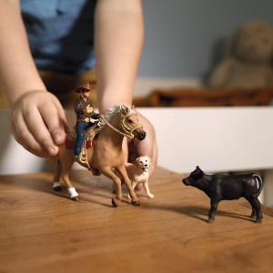 Set de Joaca Schleich Farm World - Westernreiten 42578, 6 Piese, Ideal pentru Copii - Img 2
