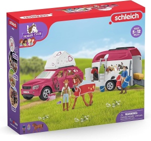 Set de Joaca Schleich Horse Club cu SUV si Remorca pentru Cai, 110 Piese - Img 10