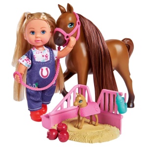 Set de Joaca Simba Toys Evi Love - Clinica Veterinara cu Papusa, Cal si Fohal