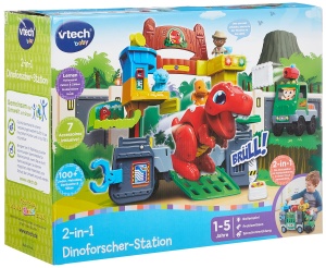 Set de joaca VTech Baby 2-in-1 Dinoforscher-Station cu muzica si figurine