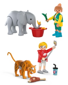 Set de Joaca Zoo PLAYMOBIL 210530 cu Tiger si Figurine, pentru Copii de la 4 Ani