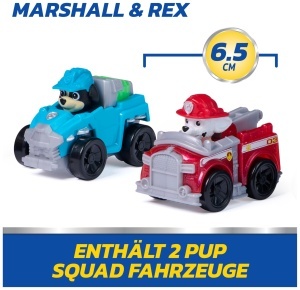 Set de Joc PAW PATROL - Launcher cu Marshall si Rex, 2 Mini Vehicule 6,5 cm - Img 4