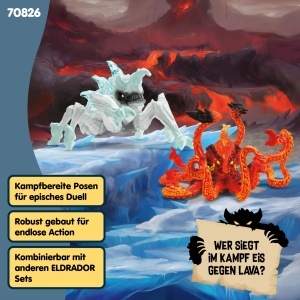 Set de lupta schleich ELDRADOR Eiskafer vs. Feuerkrake, 2 piese, 7 ani - Img 5