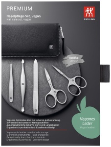Set de Manichiura ZWILLING 5 piese in etui vegan din Apfelleder, negru - Img 5
