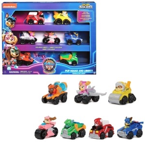 Set de masinute Paw Patrol - 7 piese, Liberty, pentru copii de la 3 ani
