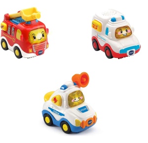 Set de Masinute VTech Tut Tut Baby Flitzer - 3 Vehicule cu Sunete si Lumini