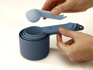 Set de masuri Joseph Joseph Nest 8 piese design compact albastru - Img 3