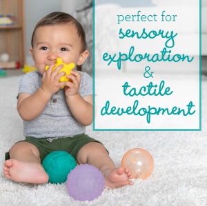 Set de mingi senzoriale pentru bebelusi Infantino 6 piese BPA-free texturi si culori variate - Img 7