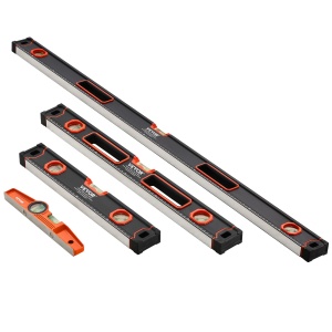 Set de nivele cu bula de aer pentru torpile VEVOR din 4 piese, set de niveluri cu bula de aer cutie de 120/60/40/25 cm, rigla libelula pentru 45/90/180 grade, instrument de masurare din aliaj de aluminiu (doar 10 inci sunt magnetici) - Img 9