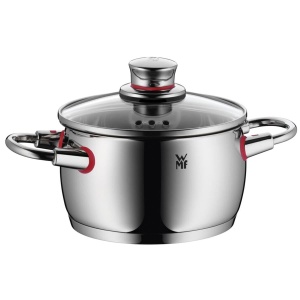 Set de oale cu inductie de calitate WMF 4 piese, set de oale de gatit cu capac de sticla, otel inoxidabil Cromargan lustruit, set de oale cu inductie neacoperite, deschidere cu abur - Img 6
