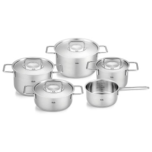 Set de oale Fissler Pure Collection 5 piese otel inoxidabil compatibil inductie