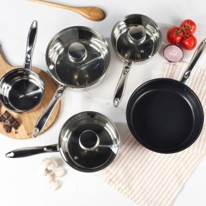 Set de oale si tigai Russell Hobbs 5 piese, inox antiaderent, pentru toate tipurile de plite - Img 5