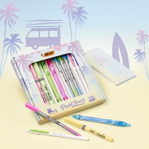 Set de Papetarie BIC Pastel Dream 16 Piese, Culoare Pastel, Design Floral - Img 3