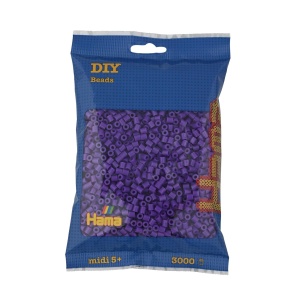 Set de Perle Hama Midi 201-07, 3000 bucati, culoare Lila, pentru copii de la 5 ani - Img 1