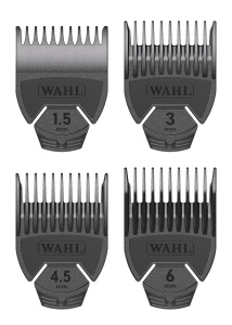 Set de piepteni pentru trimmer Wahl Chromini, lungimi 1.5-6 mm, plastic durabil