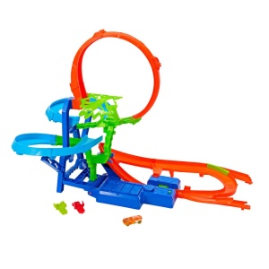 Set de Pista Hot Wheels cu Accelerare, Model JKJ78, Include 1 Masinuta, Pista cu Looping - Img 4