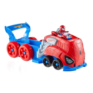 Set de Pista Hot Wheels RacerVerse cu Vehicul si Transporter Die-Cast, pentru copii 5-8 ani - Img 6