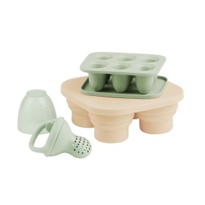 Set de recipiente pentru bebelusi Babymoov cu Fruchtsauger, 3 piese, Silikon, 9-60 ml