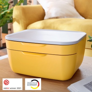 Set de sertare Leitz Cosy, 2 compartimente, galben cald, design modern - Img 5
