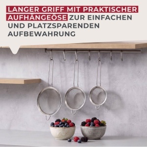 Set de site din inox Fackelmann 3 piese, spatiu de lucru eficient, usor de curatat - Img 5