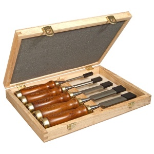 Set de Stechbeitel Stanley Bailey 5 piese, 6-25 mm, otel dur, cutie lemn - Img 2