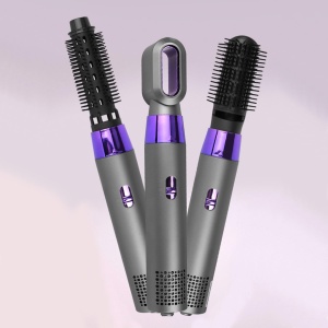 Set de styling pentru par HOME 3 in 1, 1800W, cu perie de uscare si bucle