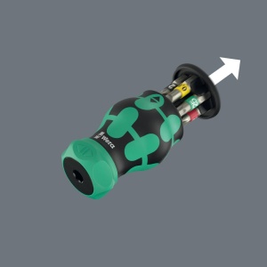Set de surubelnite Wera Kraftform Kompakt Stubby RA 2, 6 piese, cu bits BiTorsion - Img 6