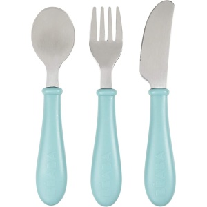 Set de tacamuri pentru copii Beaba, inox, ergonomic, verde Airy