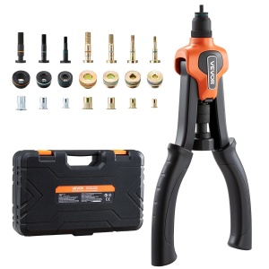 Set de Unelte pentru Nituire VEVOR DY-8805, 34 cm, 7 Dornen, 70 Muttern