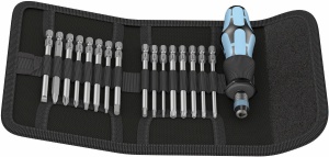Set de unelte Wera Kraftform Kompakt 60, 17 piese, cu maner ergonomic si cutie din otel inoxidabil