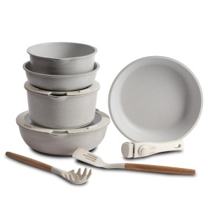 Set de Vase BERGNER din Aluminiu cu Antiaderent, 10 Piese, Design Elegant