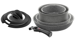 Set de Vase de Gatit BALLARINI Torre, 7 piese, Ceramica, Inductie, Aluminium