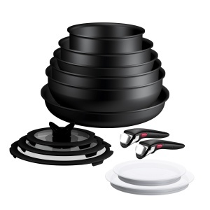 Set de Vase Tefal Ingenio Explore On, 13 piese, Negru, Antiaderent, Stivuitor - Img 2