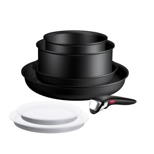 Set de Vase Tefal Ingenio Explore On 7 piese, Antiaderent, Negru - Img 2