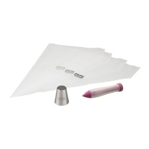 Set Decorare Tort si Cupcakes Zenker, 6 piese, 4 Spritztulle, 13 x 2,8 cm