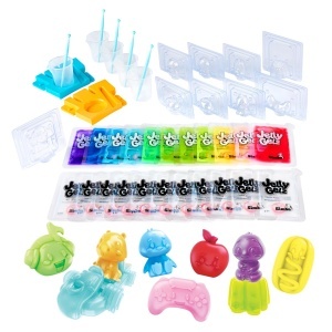 Set Deluxe Simba Jelly Gelz Set DIY cu 7 Figurine Gel, 2 Statii, 5 Betisoare