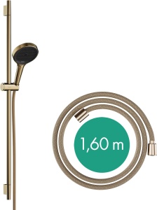 Set dus hansgrohe Rainfinity, Duschkopf 130mm, bronz mat, 3 straluri
