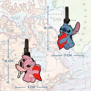 Set etichete bagaje Disney Lilo si Stitch, 2 piese, culori albastre, roz si rosu - Img 5