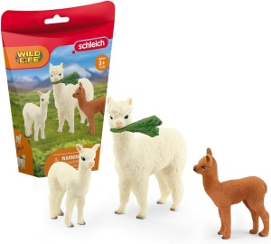 Set Figurine Alpakafamilie Schleich WILD Life, 4 piese, pentru copii peste 3 ani