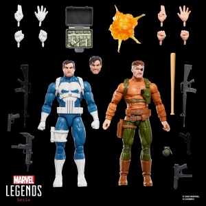 Set Figurine de Colectie Hasbro Marvel Legends - Punisher si Nick Fury, 15 cm, 20 Accesorii - Img 9