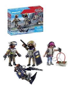 Set Figurine PLAYMOBIL City Action SWAT, 4 Figurine si 33 Accesorii, 71146
