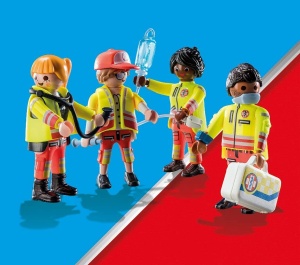 Set Figurine PLAYMOBIL City Life 71244 Echipa de Salvare, 25 piese, pentru copii de la 4 ani - Img 6