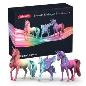 Set figurine Regenbogeneinhorn Schleich 42821 3 piese, design detaliat
