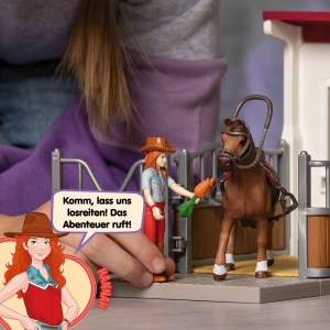 Set Figurine Schleich Horse Club - Hannah si Cayenne, 10 Piese, pentru Copii de la 5 Ani - Img 2