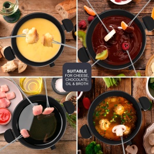Set fondue electric BlackDecker BXFC1000E 1000W 2L Termostat reglabil - Img 5